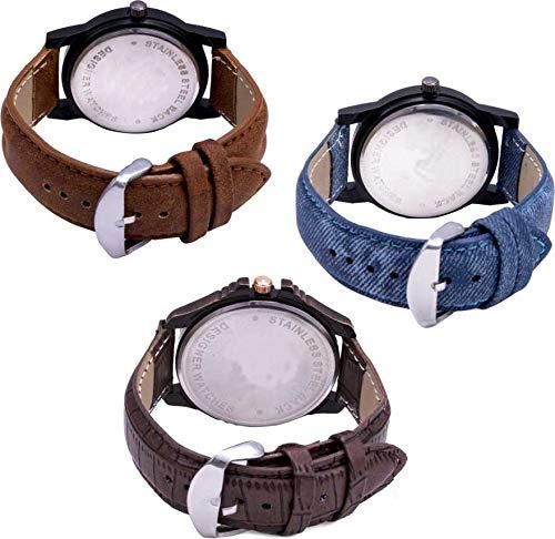 Analog Multicolour Dial Men's Watch Combo of 3