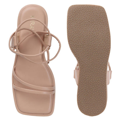 Kiravi Front Double Strap Beige Sandals